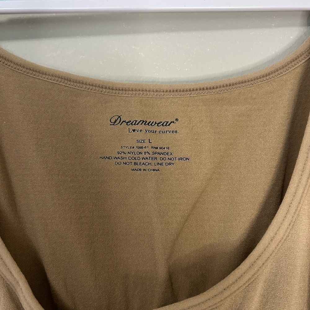 Women’s Dreamwear Tan "Love Your Curves" Body Shaper Bodysuit - Size L - Picture 2 of 8